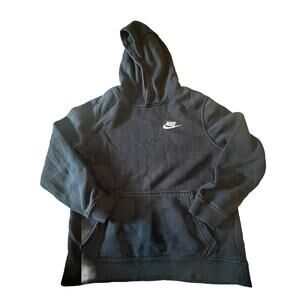 Vintage Nike Kids Medium M Swoosh Black Hoodie Sportswear
